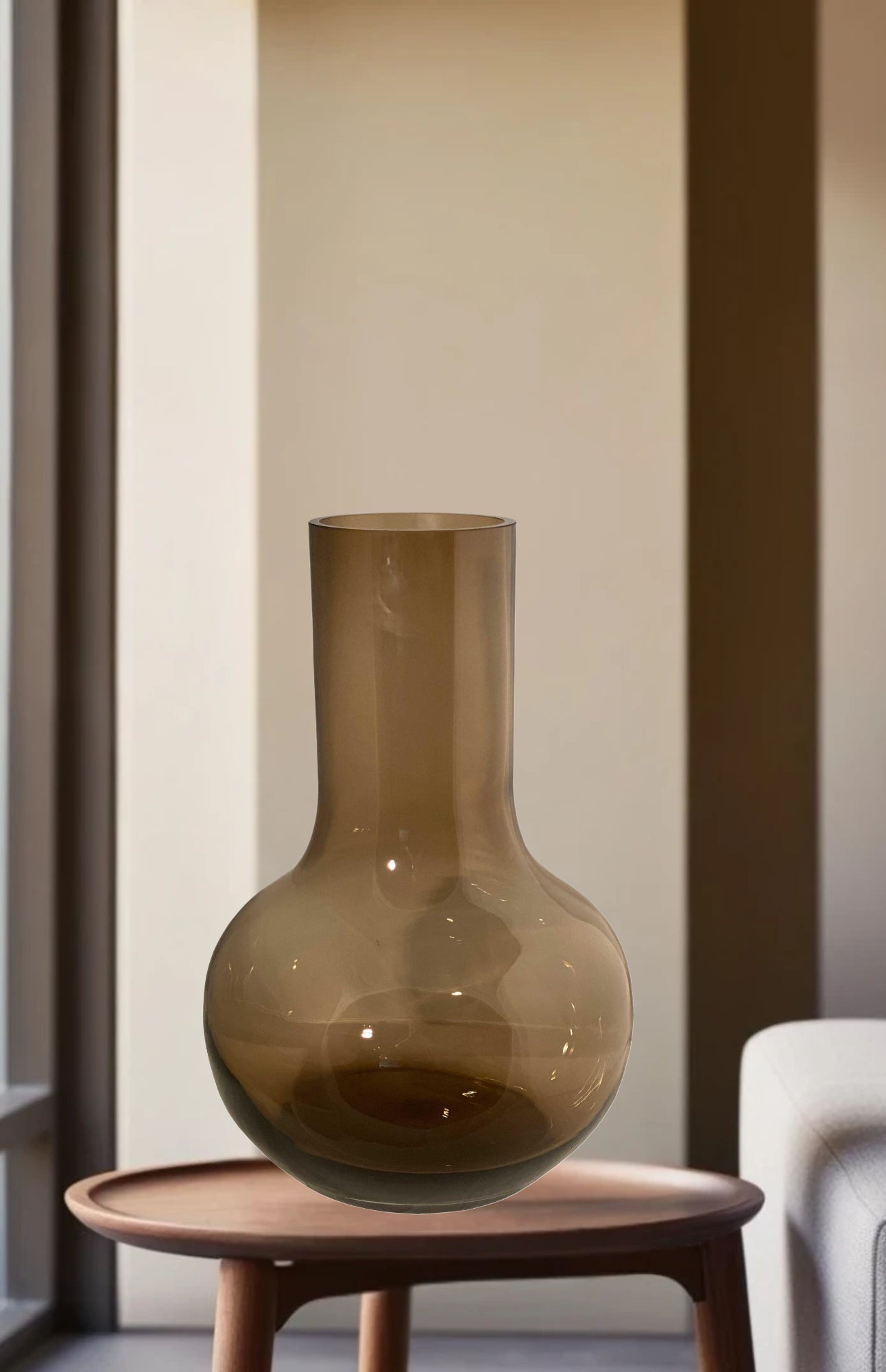 Vaas glas - S - H37 W25 - Seim - Taupe