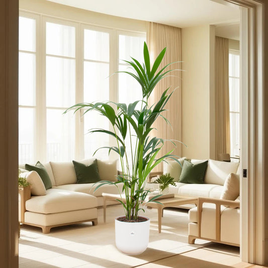 Kentia palm inclusief elho Jazz Round wit Ø26 - 160 cm