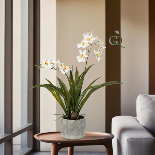 Kunstplant - Orchidee - Wit - 45cm