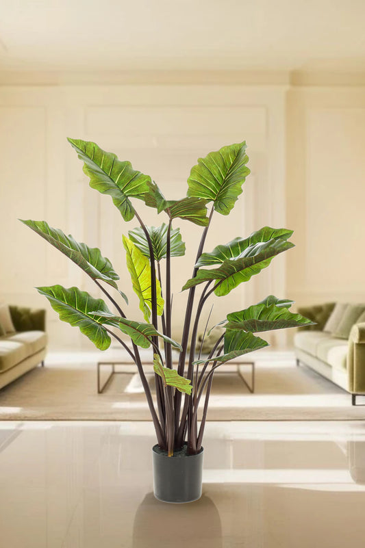 Kunstplant - Colocasia Pink China - Olifantsoor - 130 cm