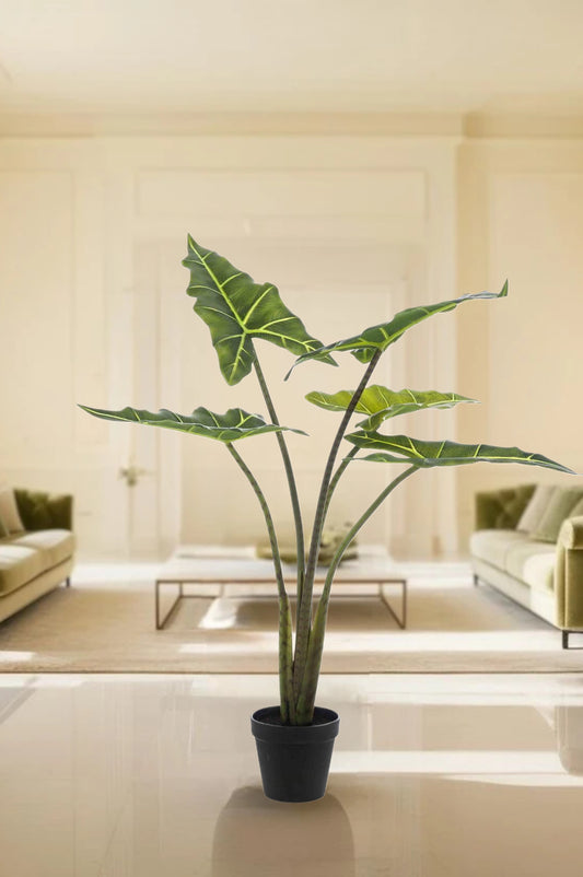 Kunstplant - Alocasia Frydek - Olifantsoor - 80 cm