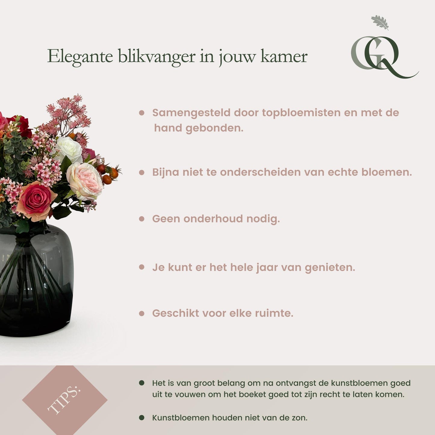 Kunstbloemen Solo - Crème - Magnolia Branches - x 4 - 105cm