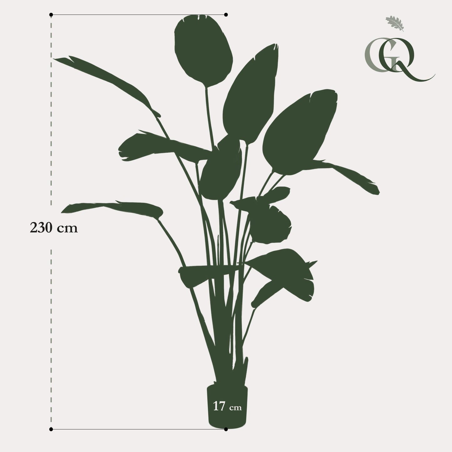 Kunstplant - Strelitzia Nicolai - 230cm