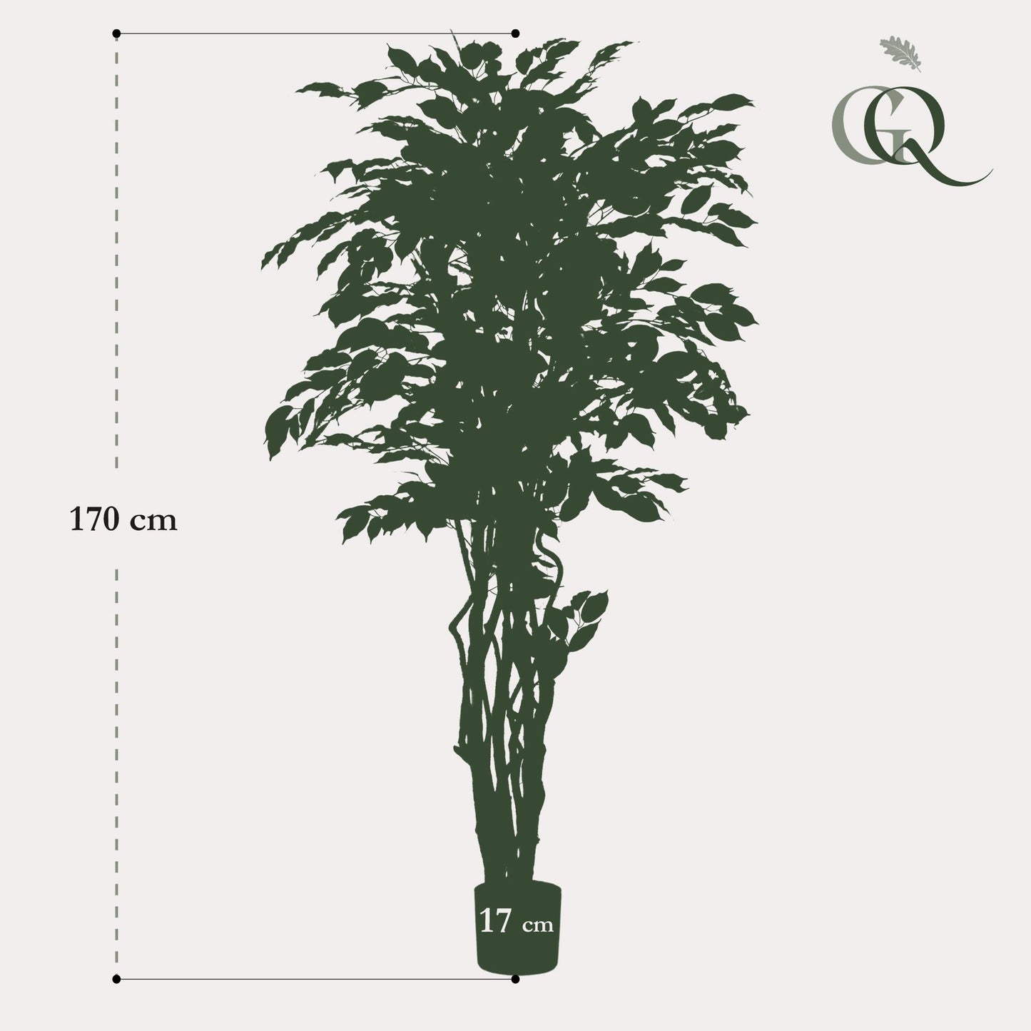 kunstplant - Ficus liana  - 170cm